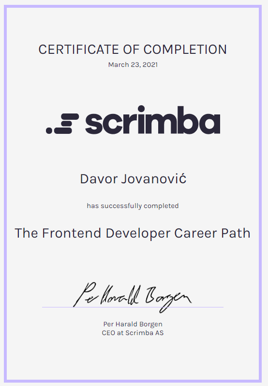 The Frontend Developer Career Path (Scrimba)